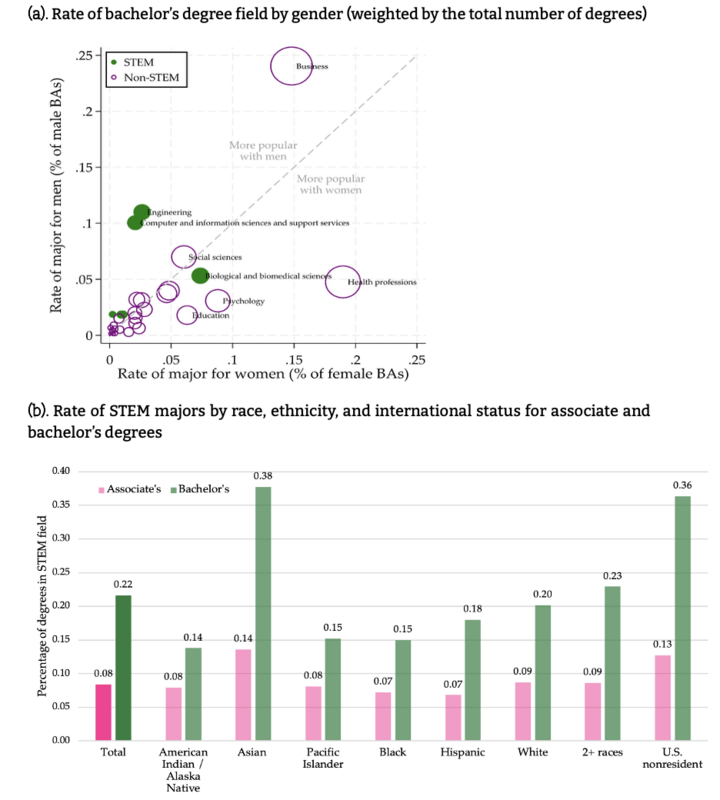 Major Choice by Gender and Race, 2021–22
